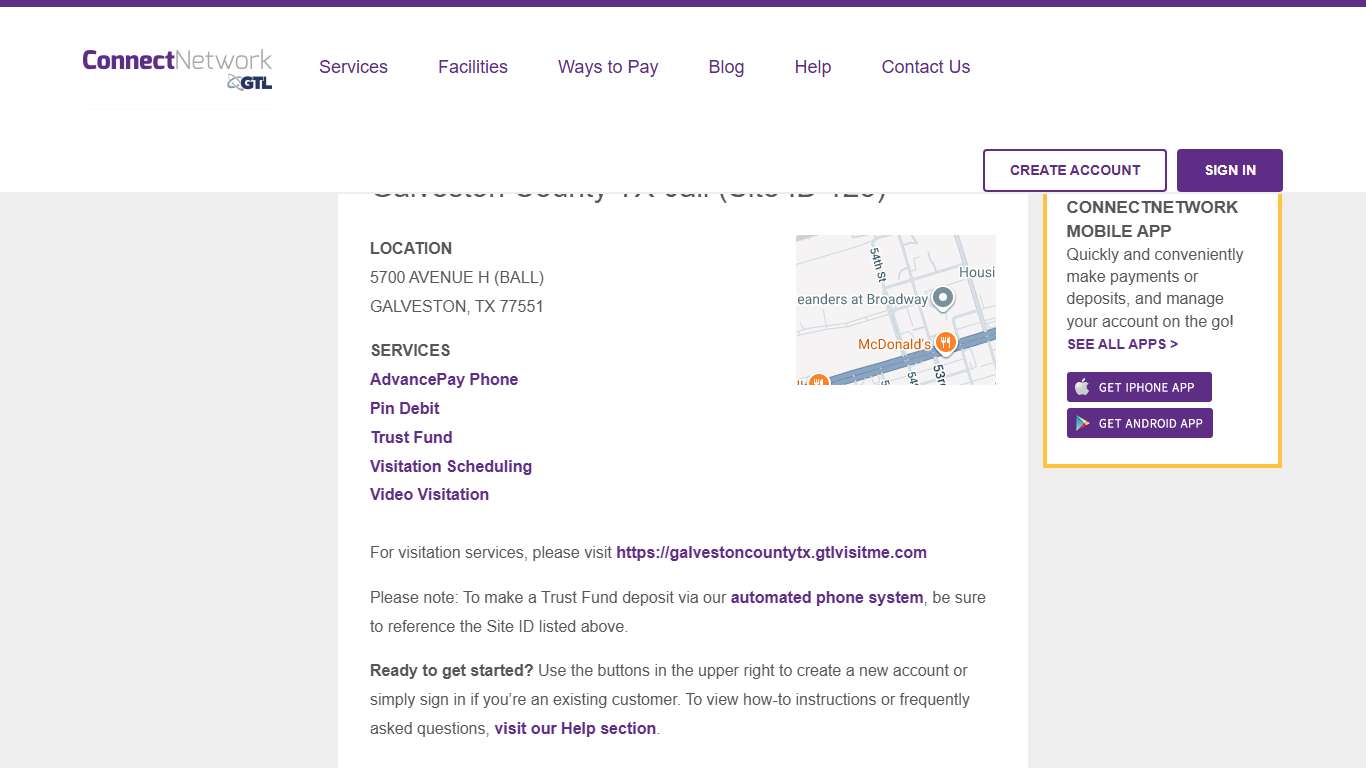 Galveston County TX-Jail | ConnectNetwork