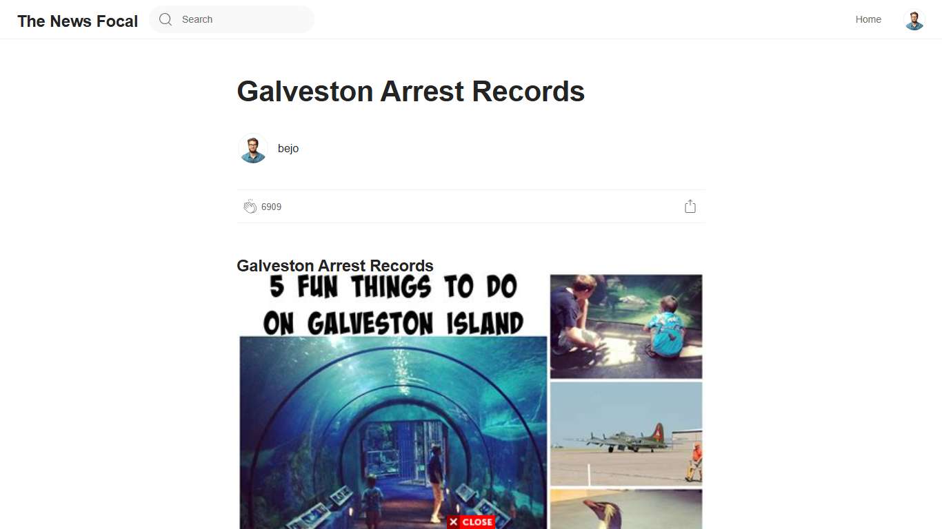 Galveston Arrest Records